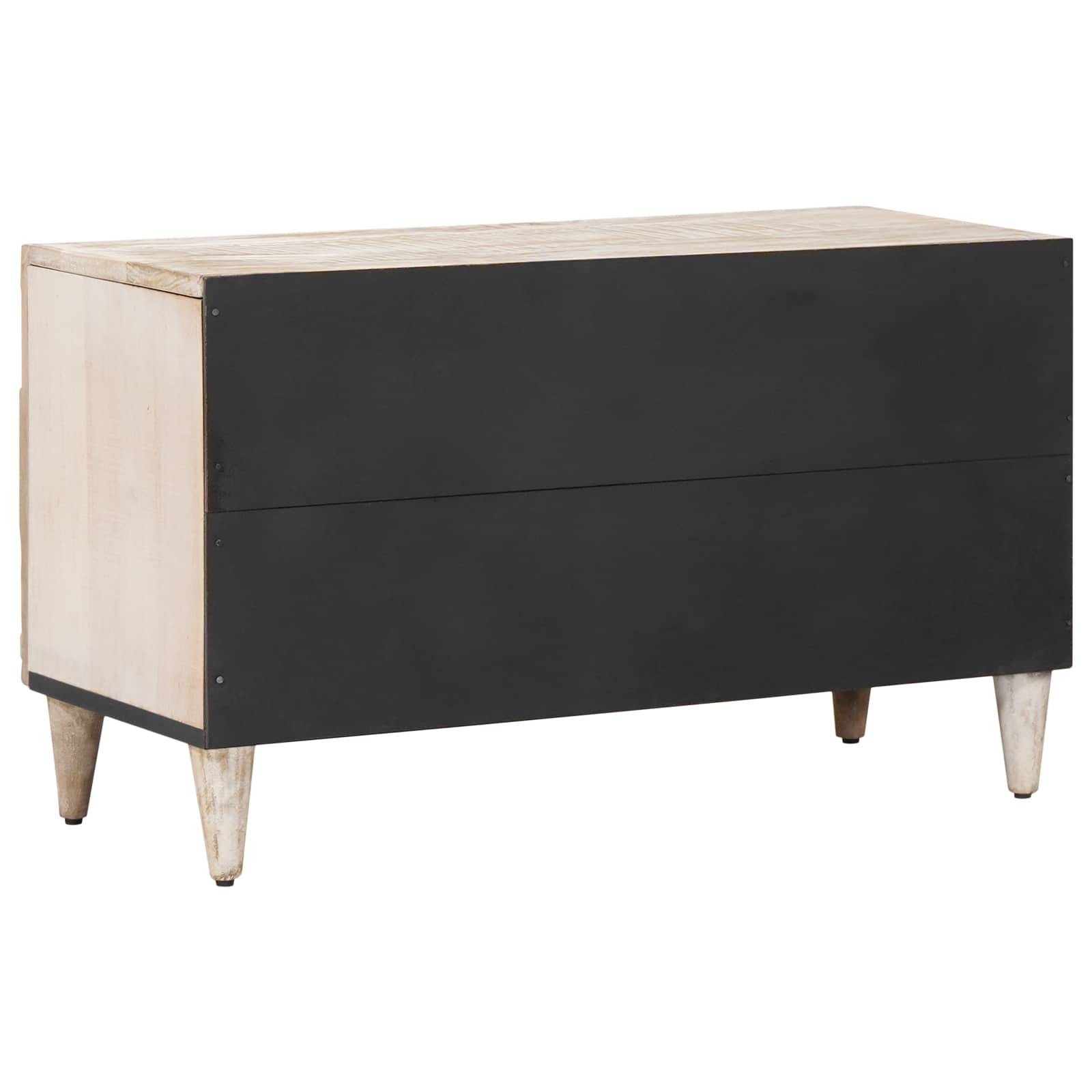 Mobile TV Bianco 80 x 31,5 x 46 cm Legno di mango massello | homemem39