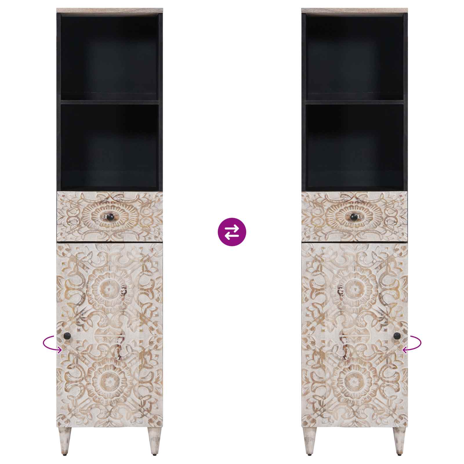 Mobile da Bagno con cassetto Bianco 38 x 33,5 x 160 cm | homemem39