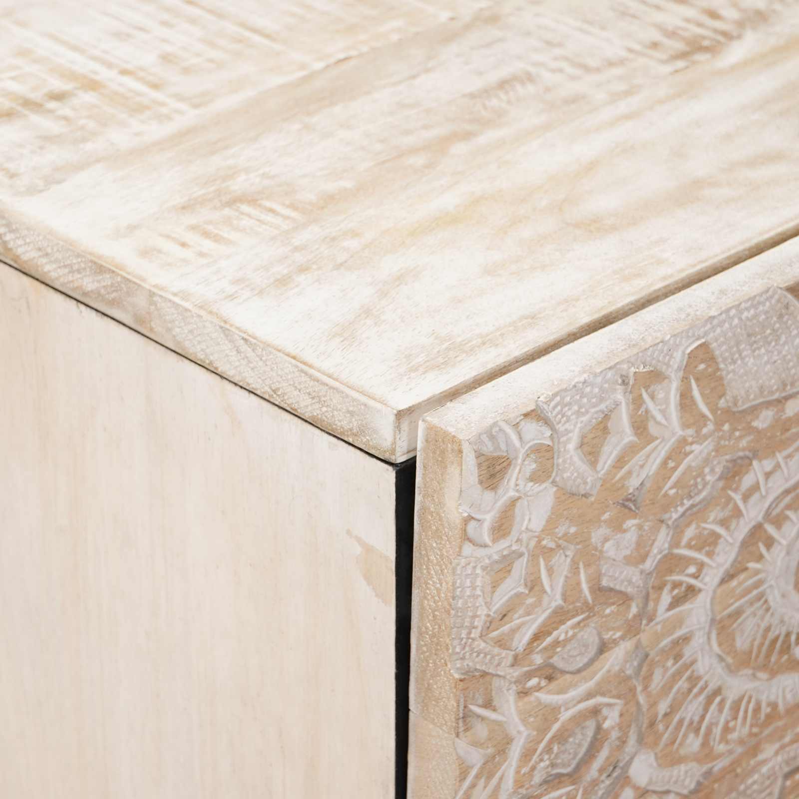 Credenza Bianco 40 x 33,5 x 75 cm Legno di mango massello | homemem39