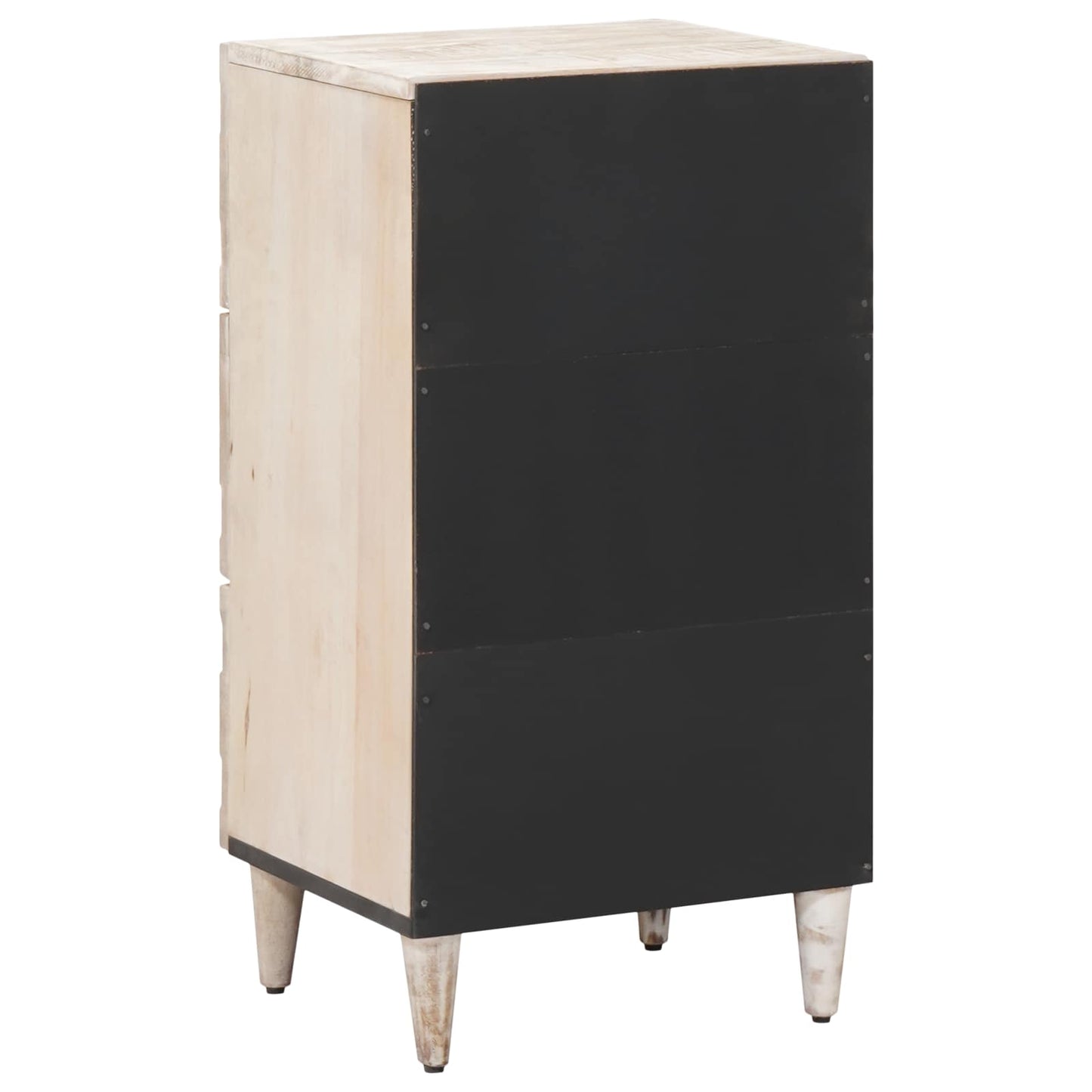 Credenza Bianco 40 x 33,5 x 75 cm Legno di mango massello