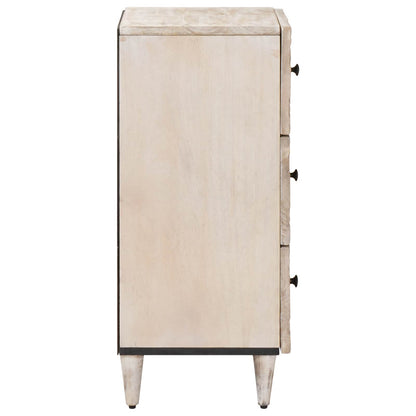 Credenza Bianco 40 x 33,5 x 75 cm Legno di mango massello | homemem39