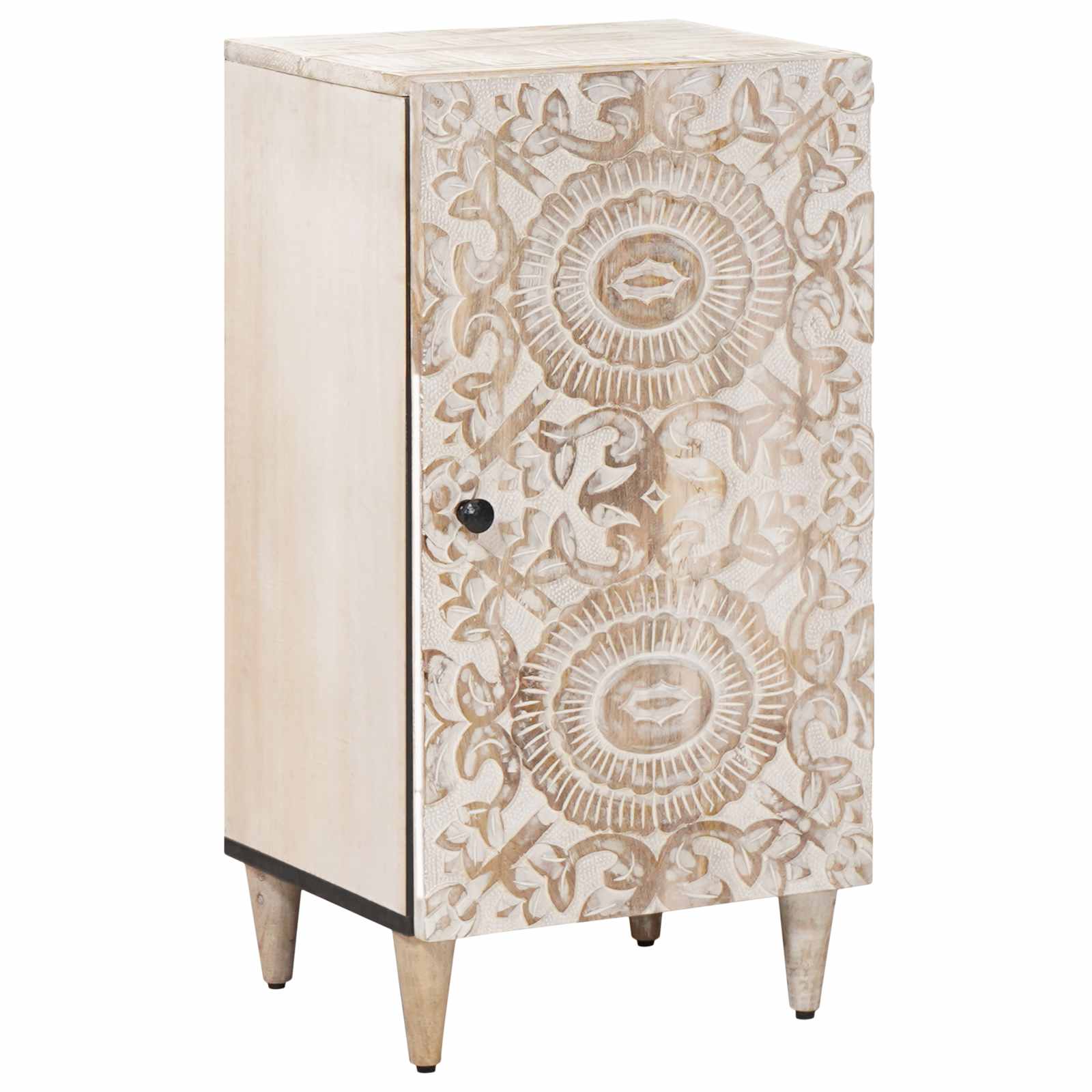 Credenza Bianco 40 x 33,5 x 75 cm Legno di mango massello | homemem39