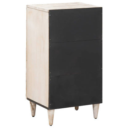 Credenza Bianco 40 x 33,5 x 75 cm Legno di mango massello | homemem39
