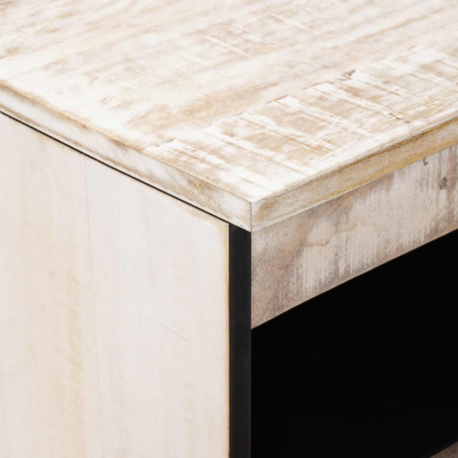 Credenza Bianco 60 x 33,5 x 75 cm Legno di mango massello | homemem39