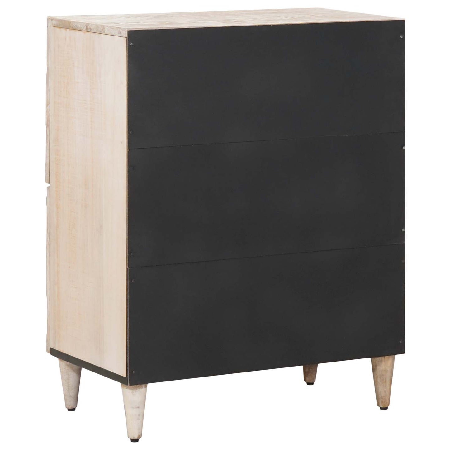 Credenza Bianco 60 x 33,5 x 75 cm Legno di mango massello