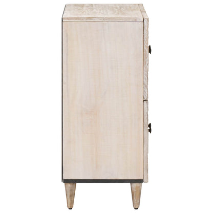 Credenza Bianco 60 x 33,5 x 75 cm Legno di mango massello | homemem39
