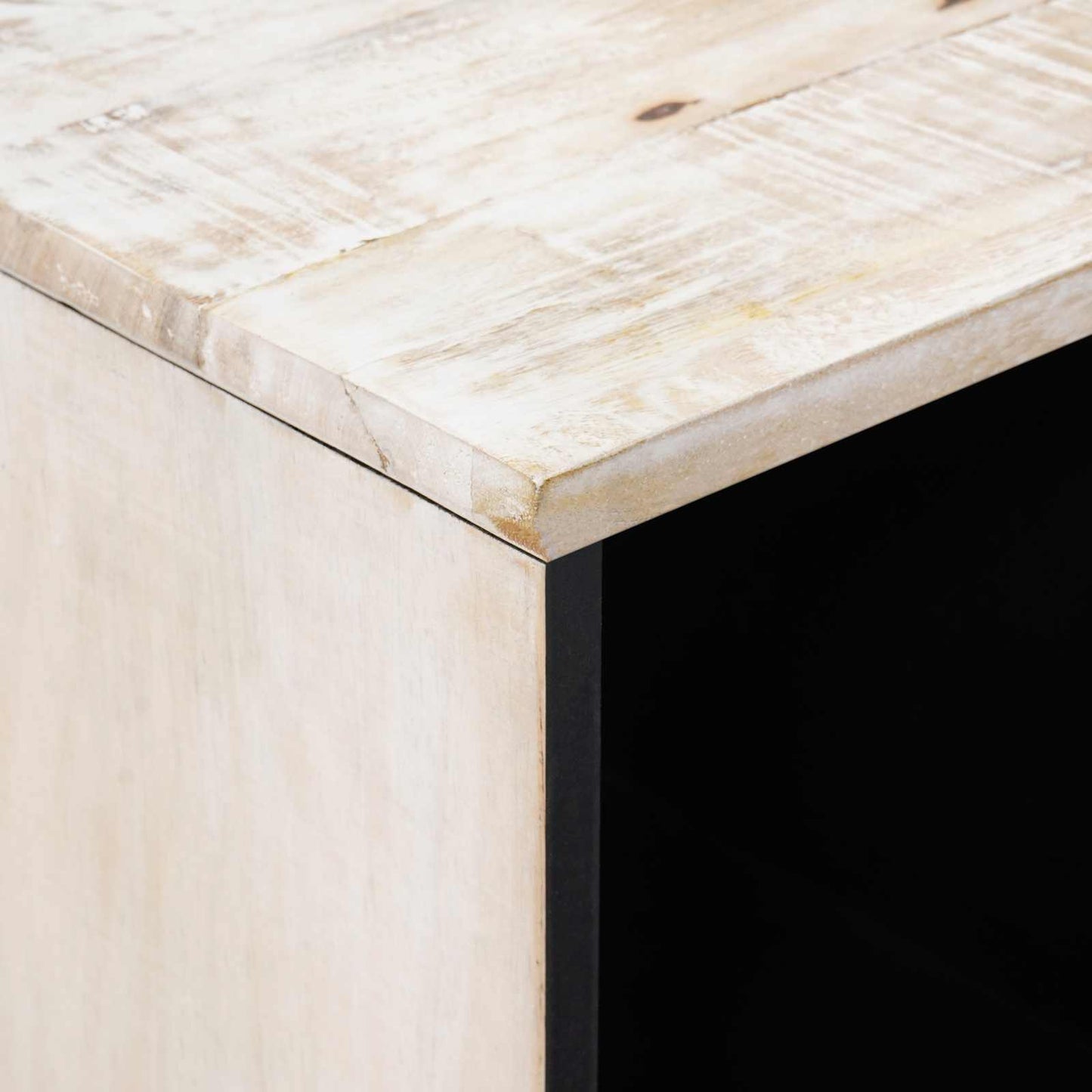 Credenza Bianco 80 x 33,5 x 75 cm Legno di mango massello | homemem39