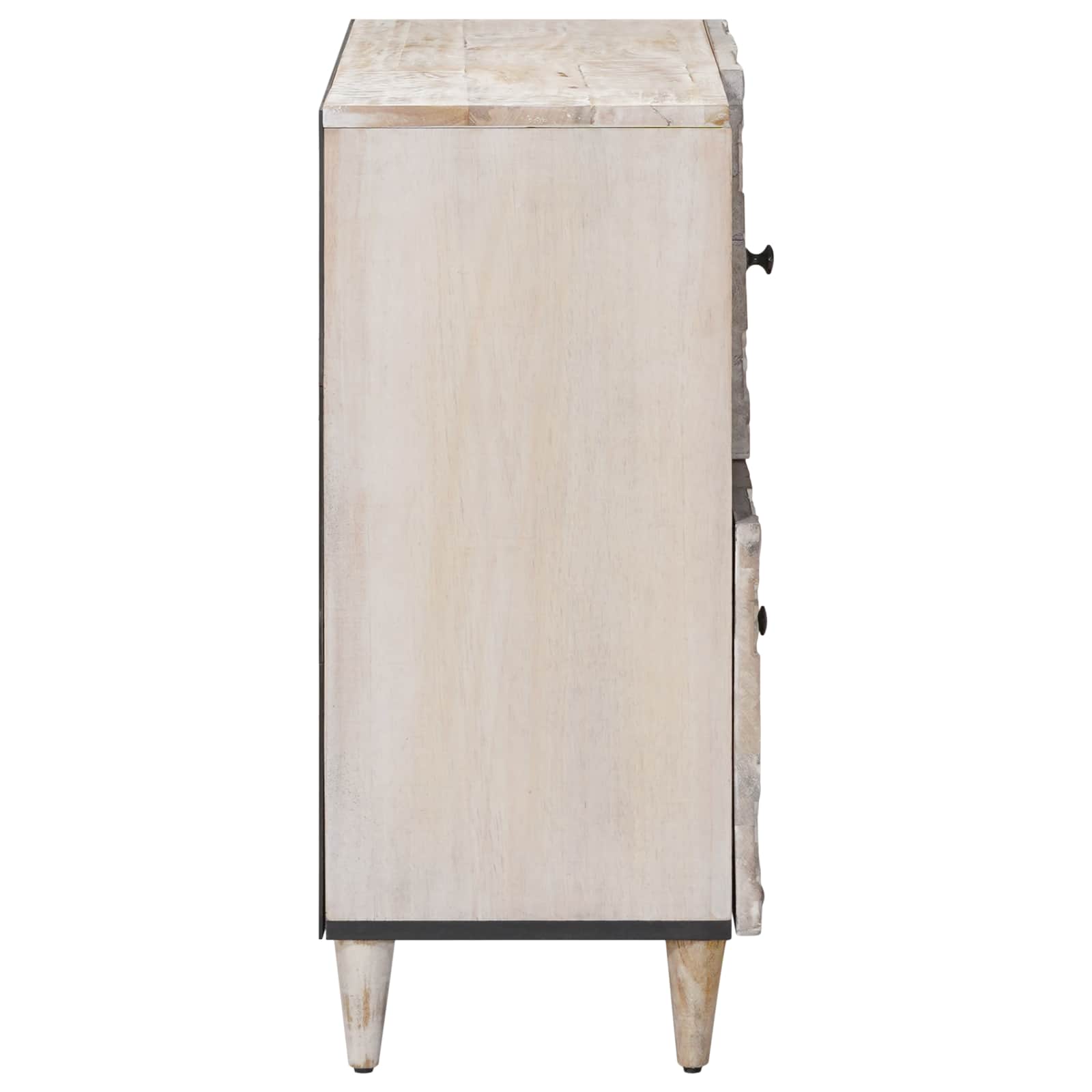 Credenza Bianco 80 x 33,5 x 75 cm Legno di mango massello | homemem39