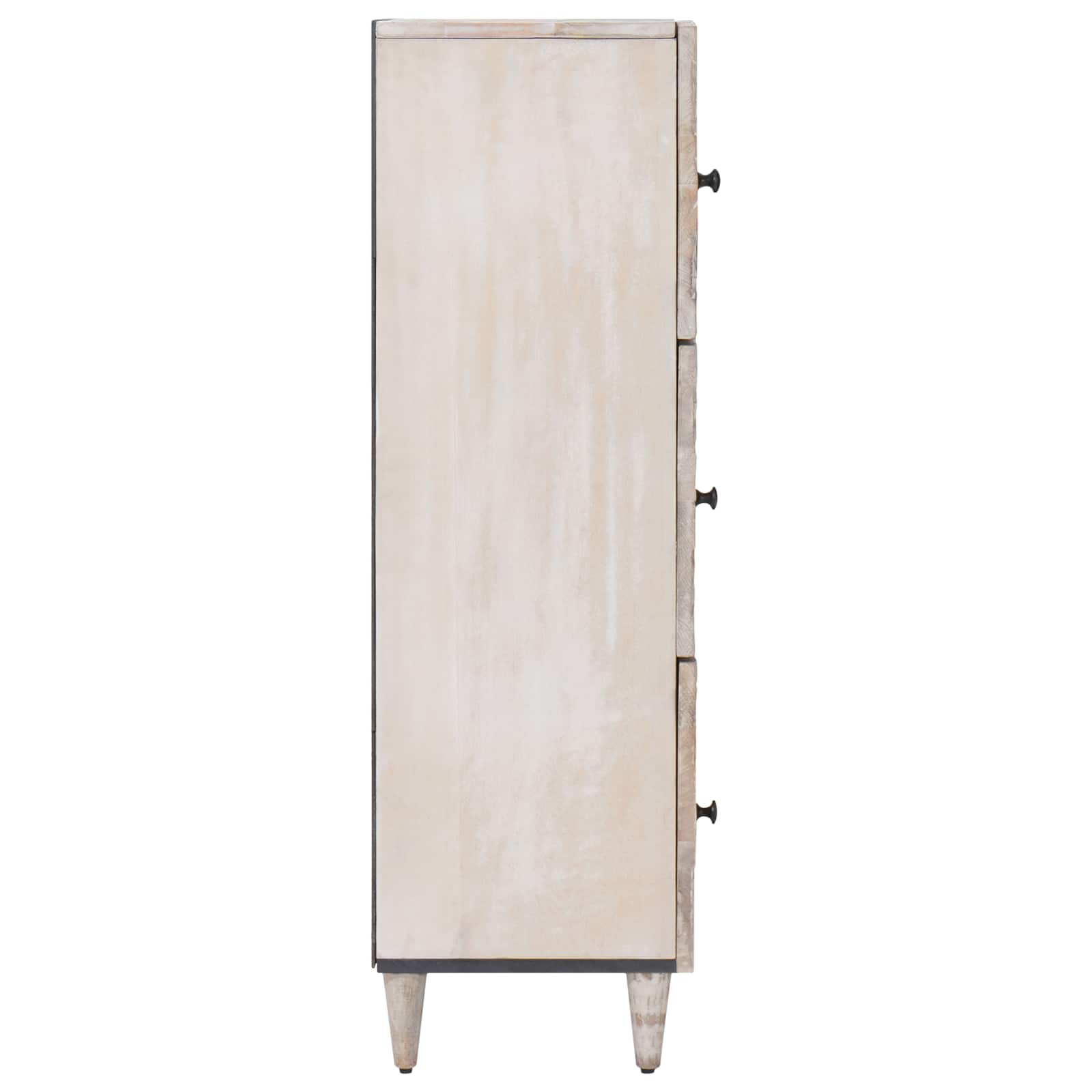 Mobile Alto Bianco 40 x 33,5 x 110 cm Legno di mango massello | homemem39
