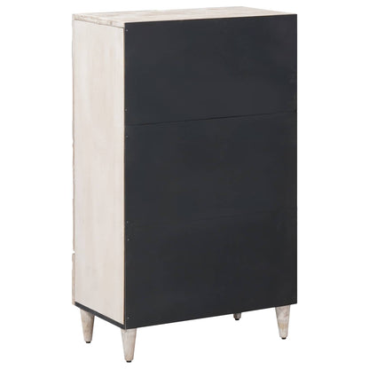 Mobile Alto Bianco 60 x 33,5 x 100 cm Legno di mango massello | homemem39