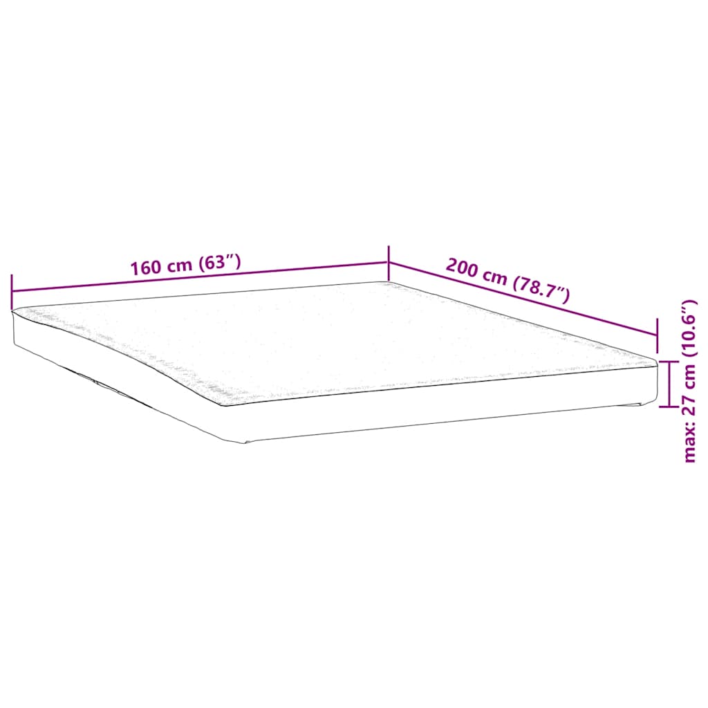 Coprimaterasso Bianco 160x200 cm Impermeabile