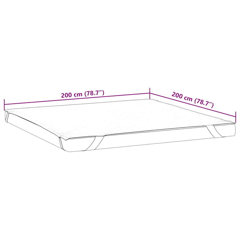 Coprimaterasso Bianco 200x200 cm Impermeabile
