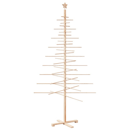 Albero di Natale Decorativo in Legno 210 cm Legno Massello Pino