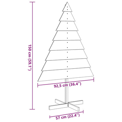 Albero di Natale Decorativo in Legno 150 cm in Legno Massello - homemem39