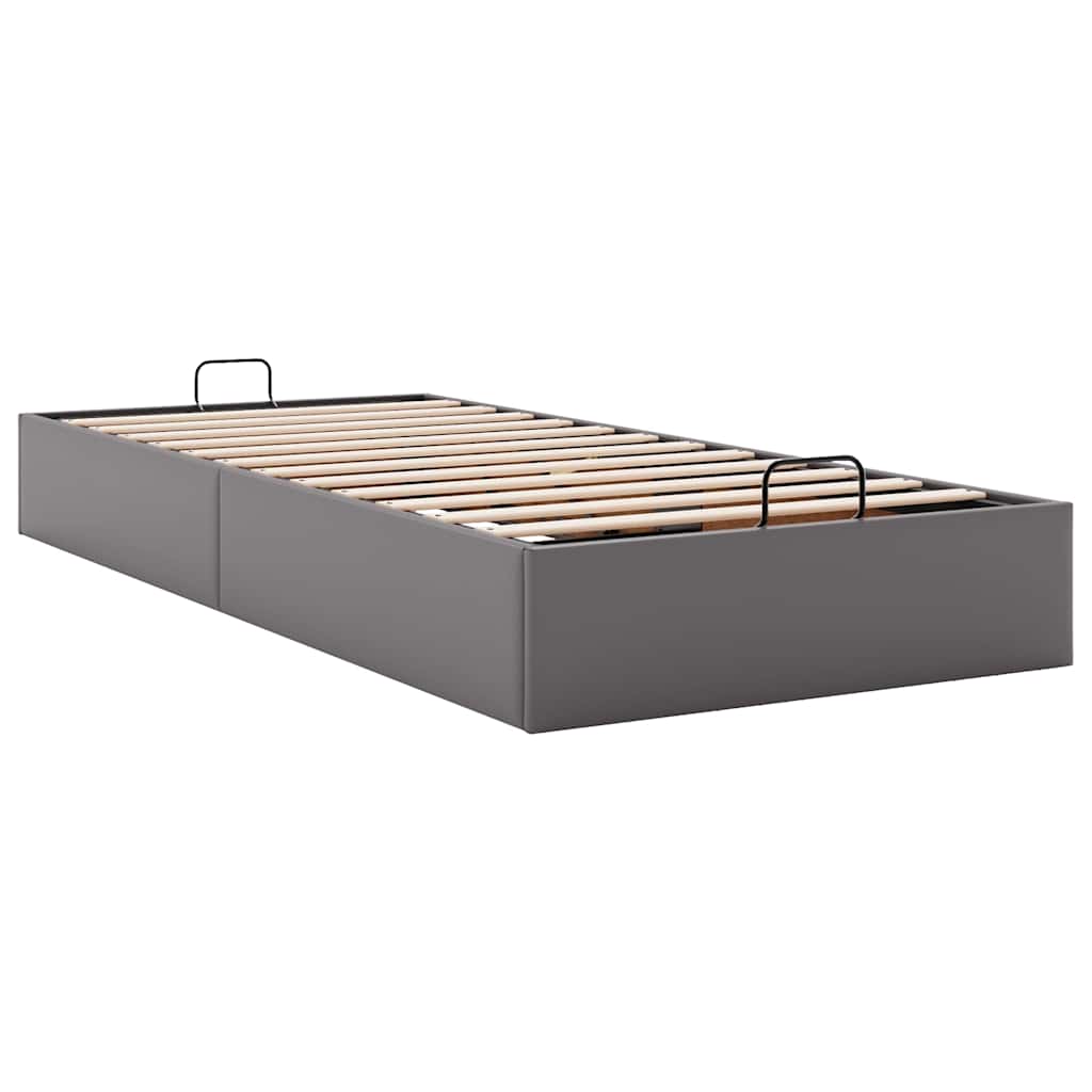 Struttura Letto Pouf senza Materasso Grigio 80x200cm Similpelle | homemem39