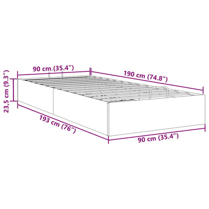 Struttura Letto Pouf senza Materasso 90x190 cm Similpelle