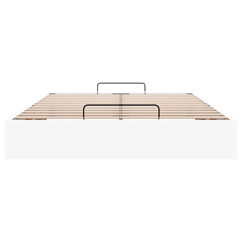 Struttura Letto Pouf senza Materasso Bianco 140x190 cm