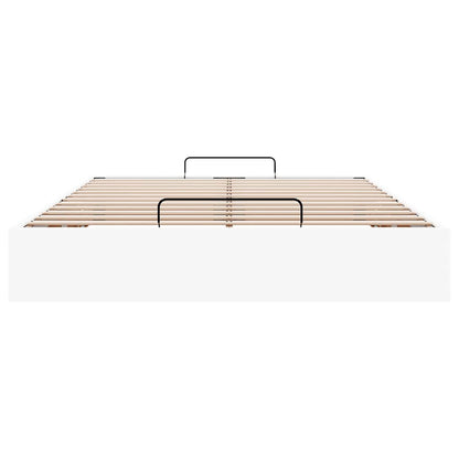 Struttura Letto Pouf senza Materasso Bianco 140x190 cm