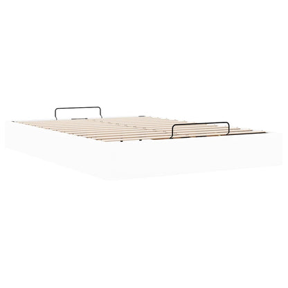 Struttura Letto Pouf senza Materasso Bianco 140x190 cm