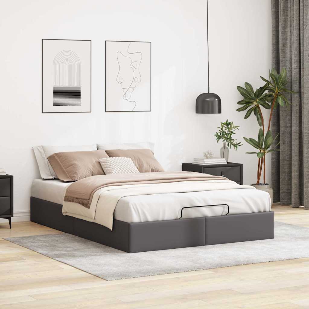 Struttura Letto Pouf senza Materasso 140x190 cm Similpelle