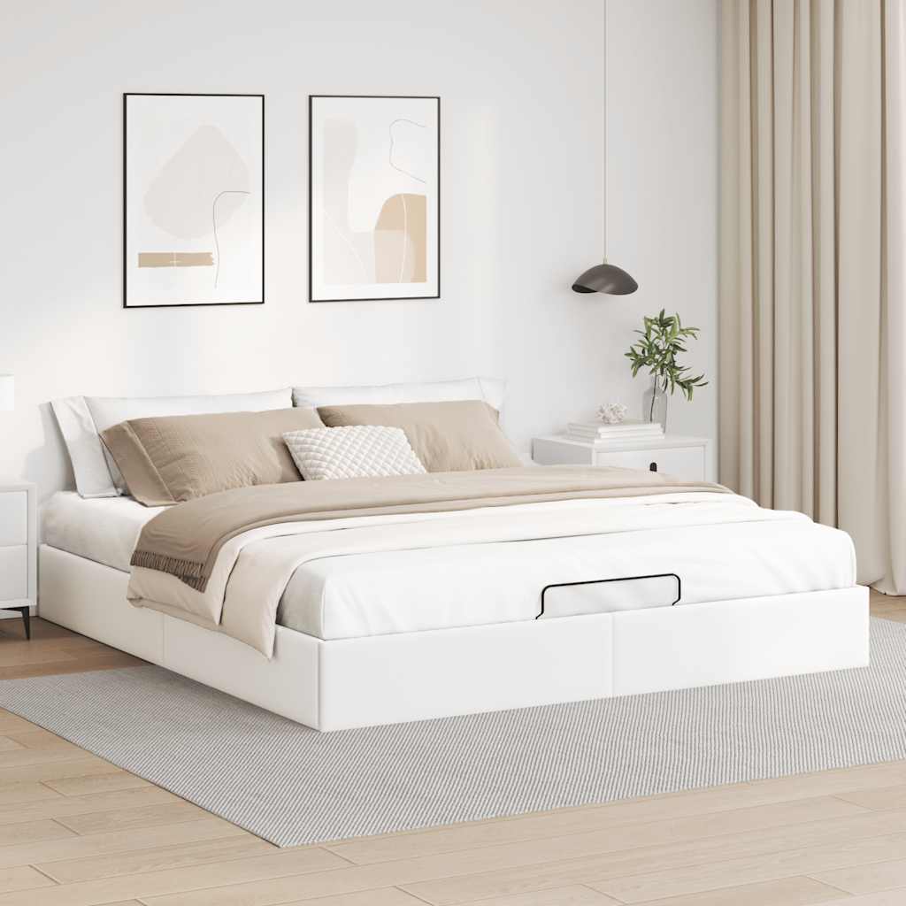Struttura Letto Pouf senza Materasso 180x200 cm Similpelle | homemem39
