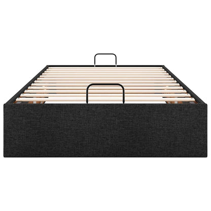 Struttura Letto Pouf senza Materasso Nero 80x200 cm in Tessuto | homemem39