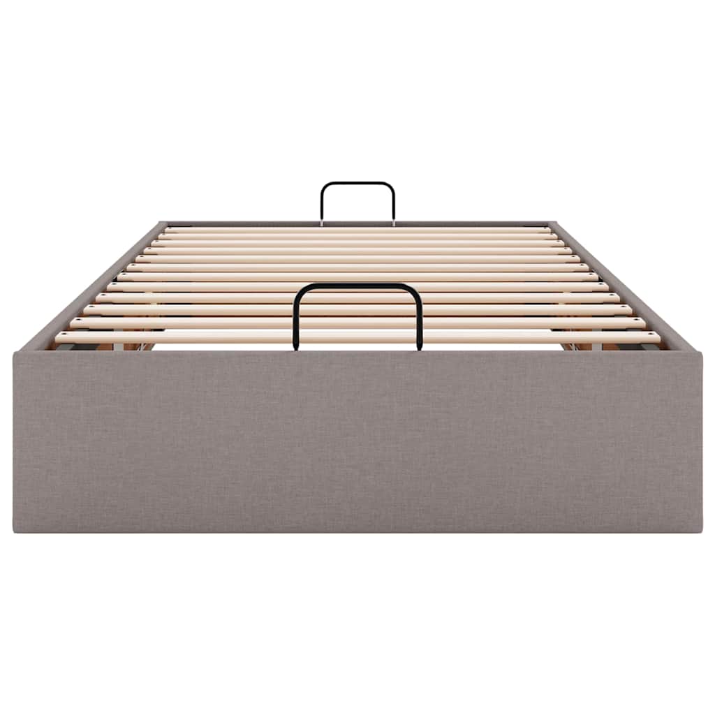 Struttura Letto Pouf senza Materasso Tortora 90x190 cm Tessuto