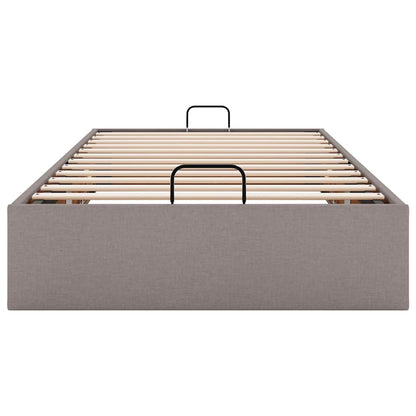 Struttura Letto Pouf senza Materasso Tortora 90x190 cm Tessuto