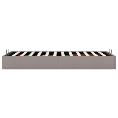 Struttura Letto Pouf senza Materasso Tortora 90x190 cm Tessuto