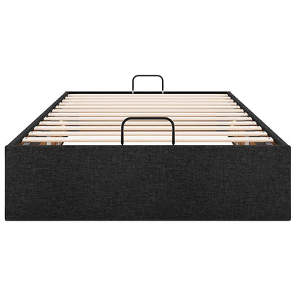 Struttura Letto Pouf senza Materasso Nero 90x200 cm in Tessuto - homemem39