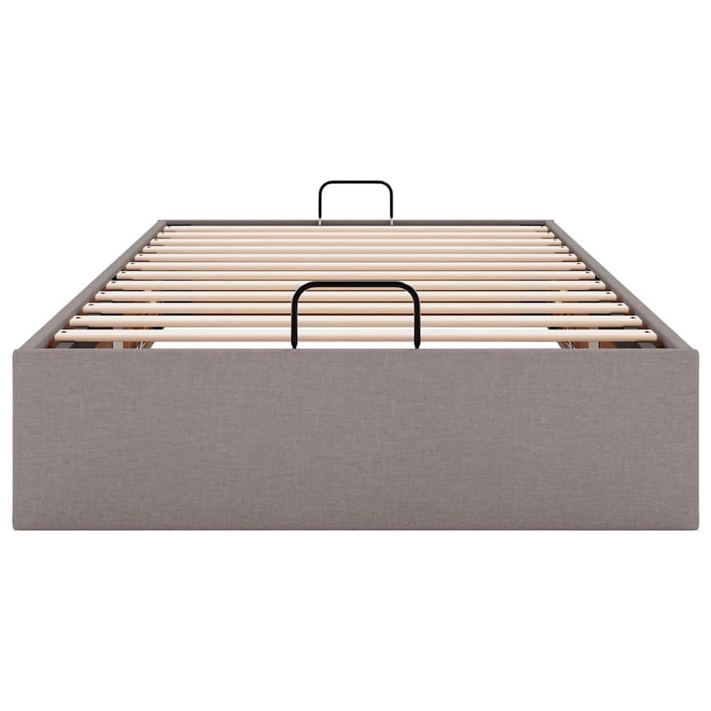 Struttura Letto Pouf senza Materasso Tortora 90x200 cm Tessuto