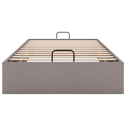 Struttura Letto Pouf senza Materasso Tortora 90x200 cm Tessuto