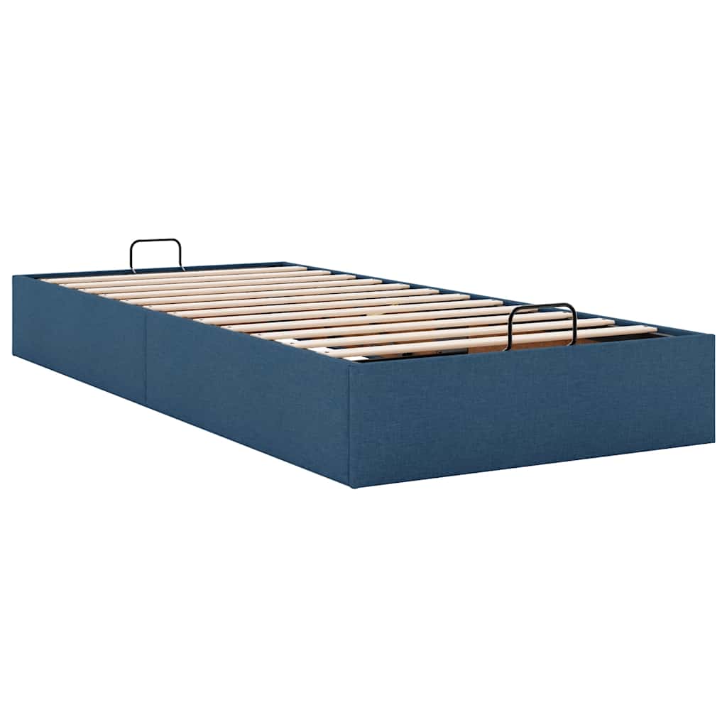 Struttura Letto Pouf senza Materasso Blu 90x200 cm in Tessuto | homemem39