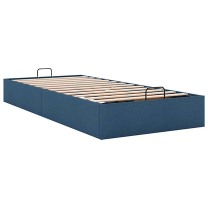 Struttura Letto Pouf senza Materasso Blu 90x200 cm in Tessuto | homemem39