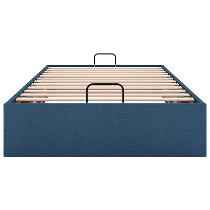 Struttura Letto Pouf senza Materasso Blu 90x200 cm in Tessuto | homemem39