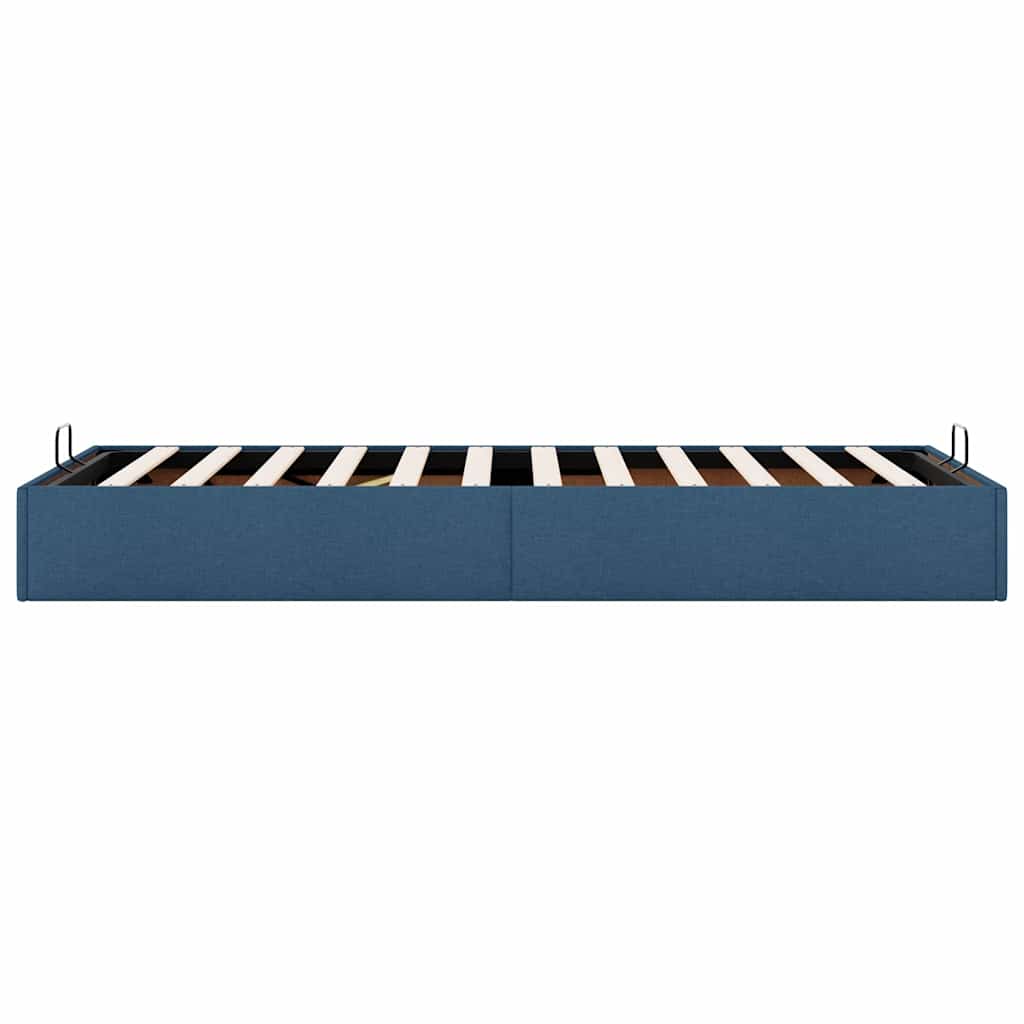 Struttura Letto Pouf senza Materasso Blu 90x200 cm in Tessuto | homemem39