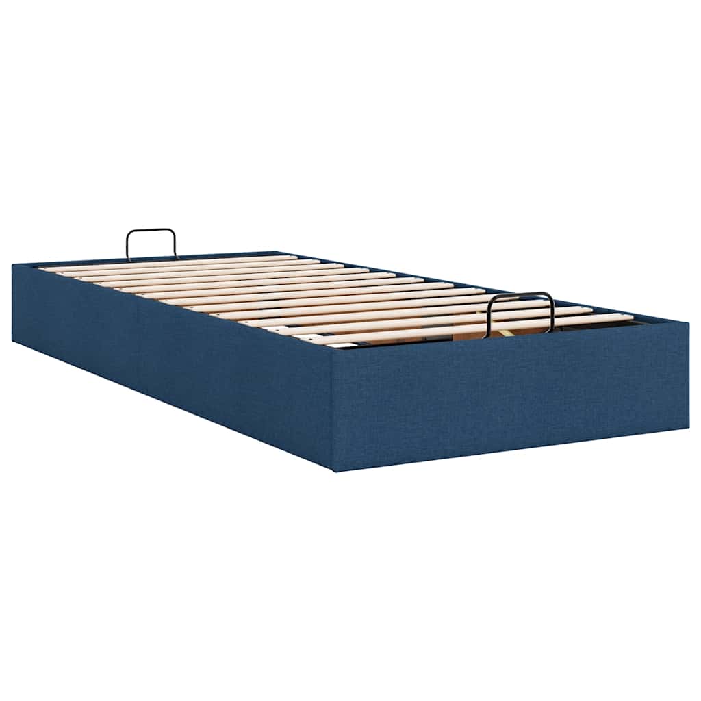Struttura Letto Pouf senza Materasso Blu 90x200 cm in Tessuto | homemem39