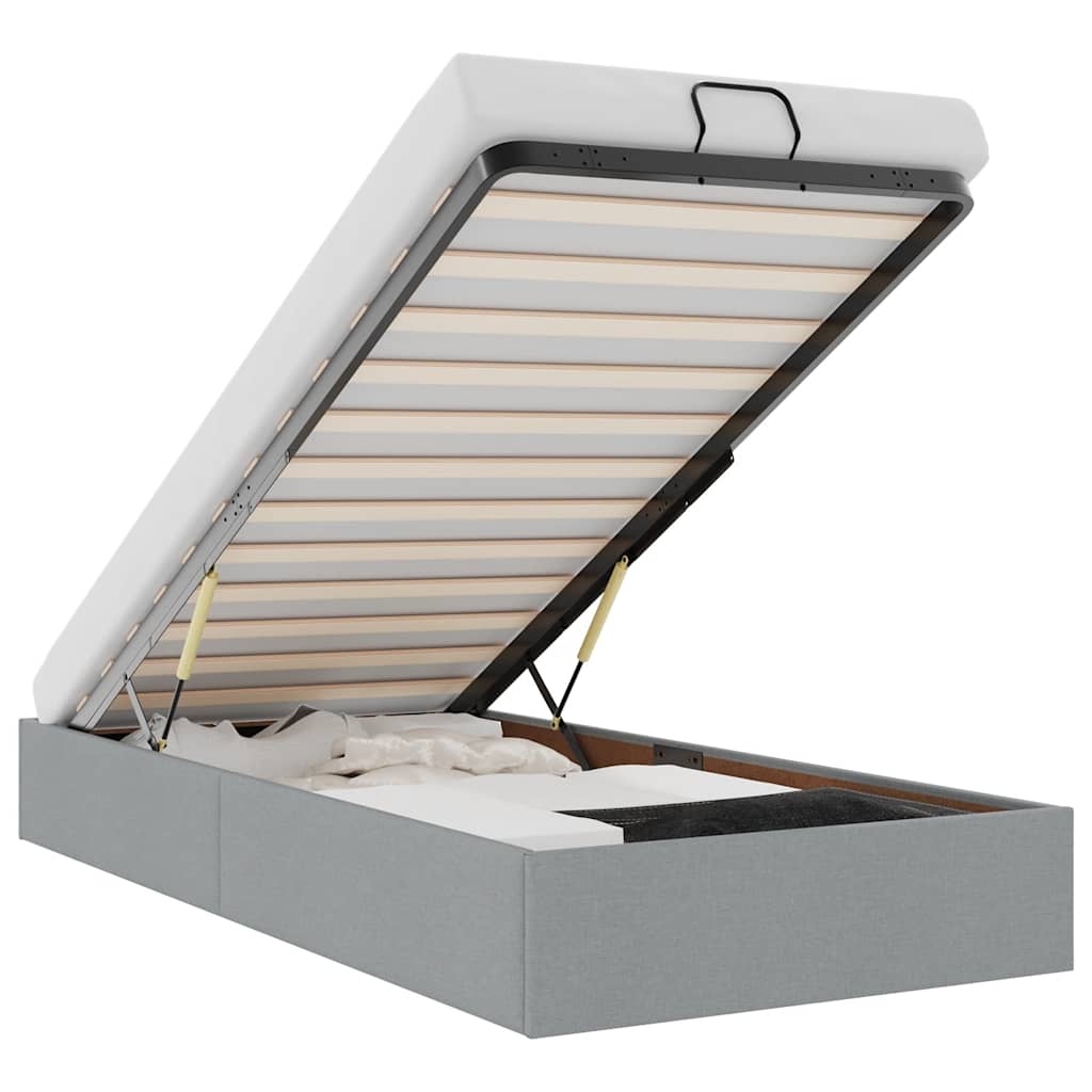 Struttura Letto Pouf senza Materasso 100x200 cm in Tessuto - homemem39