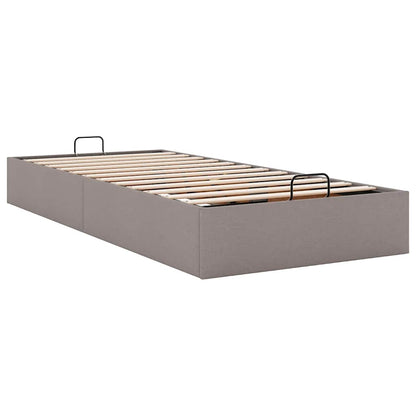 Struttura Letto Pouf senza Materasso Tortora 100x200cm Tessuto | homemem39