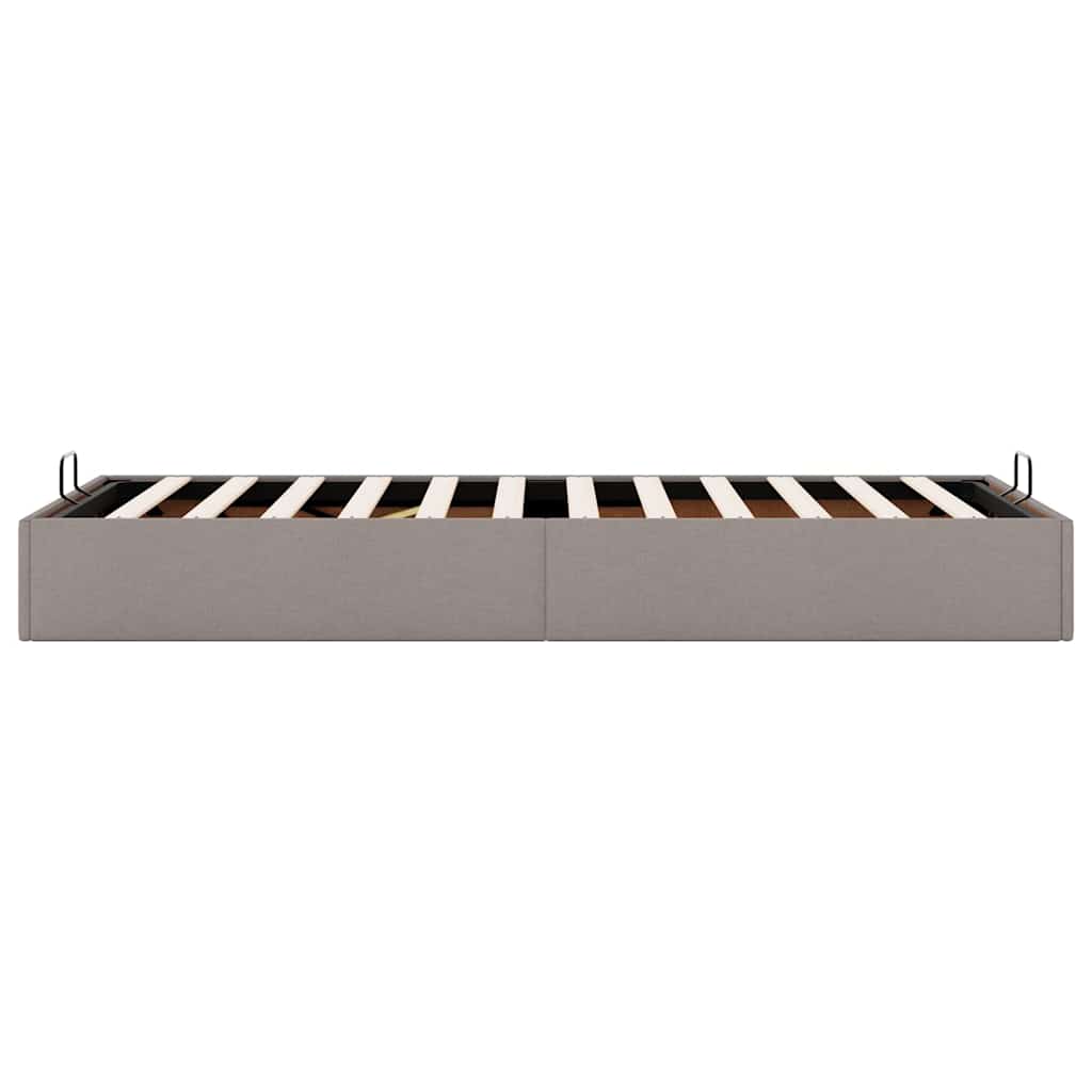 Struttura Letto Pouf senza Materasso Tortora 100x200cm Tessuto | homemem39