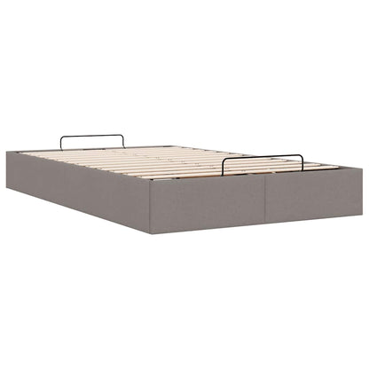 Struttura Letto Pouf senza Materasso Tortora 120x190 cm Tessuto