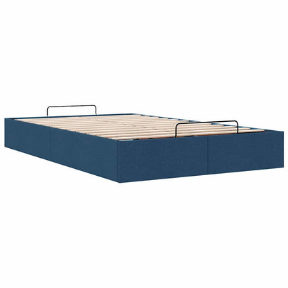 Struttura Letto Pouf senza Materasso Blu 120x190 cm in Tessuto