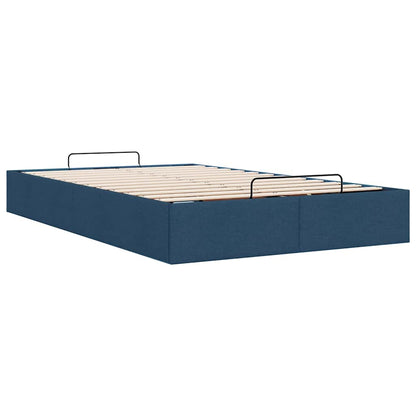 Struttura Letto Pouf senza Materasso Blu 120x190 cm in Tessuto