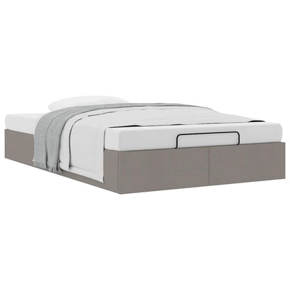Struttura Letto Pouf senza Materasso Tortora 120x200cm Tessuto | homemem39