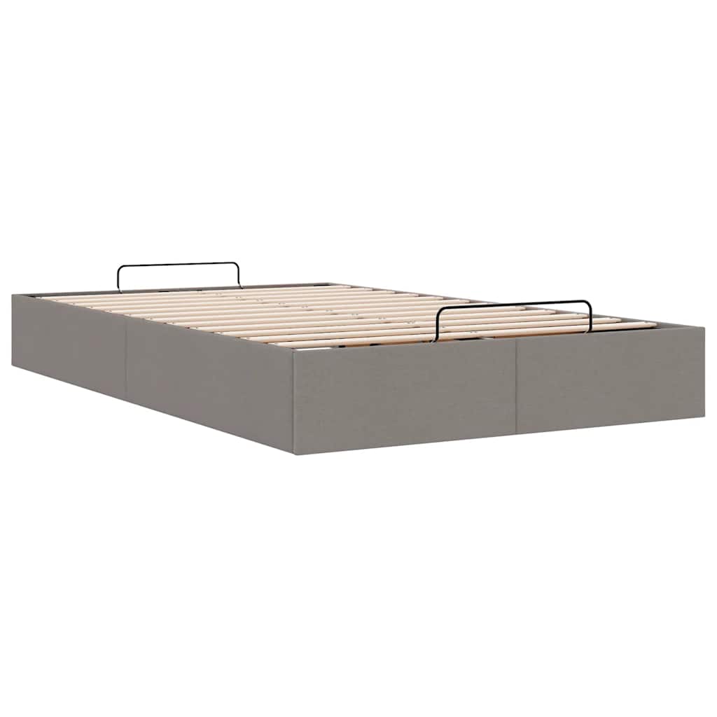 Struttura Letto Pouf senza Materasso Tortora 120x200cm Tessuto | homemem39