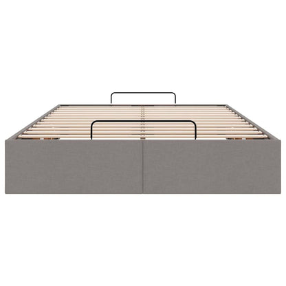 Struttura Letto Pouf senza Materasso Tortora 120x200cm Tessuto | homemem39