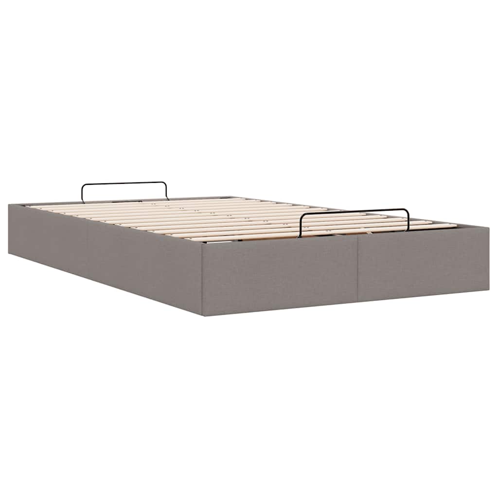 Struttura Letto Pouf senza Materasso Tortora 120x200cm Tessuto | homemem39
