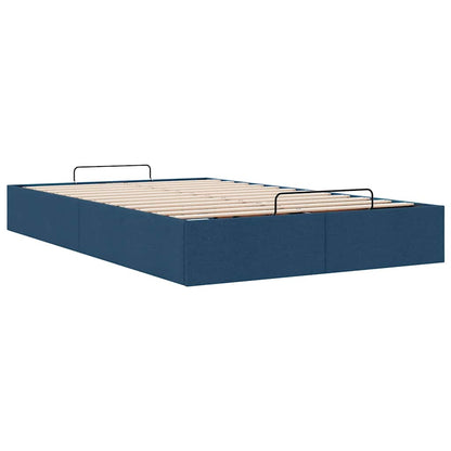 Struttura Letto Pouf senza Materasso Blu 120x200 cm in Tessuto - homemem39