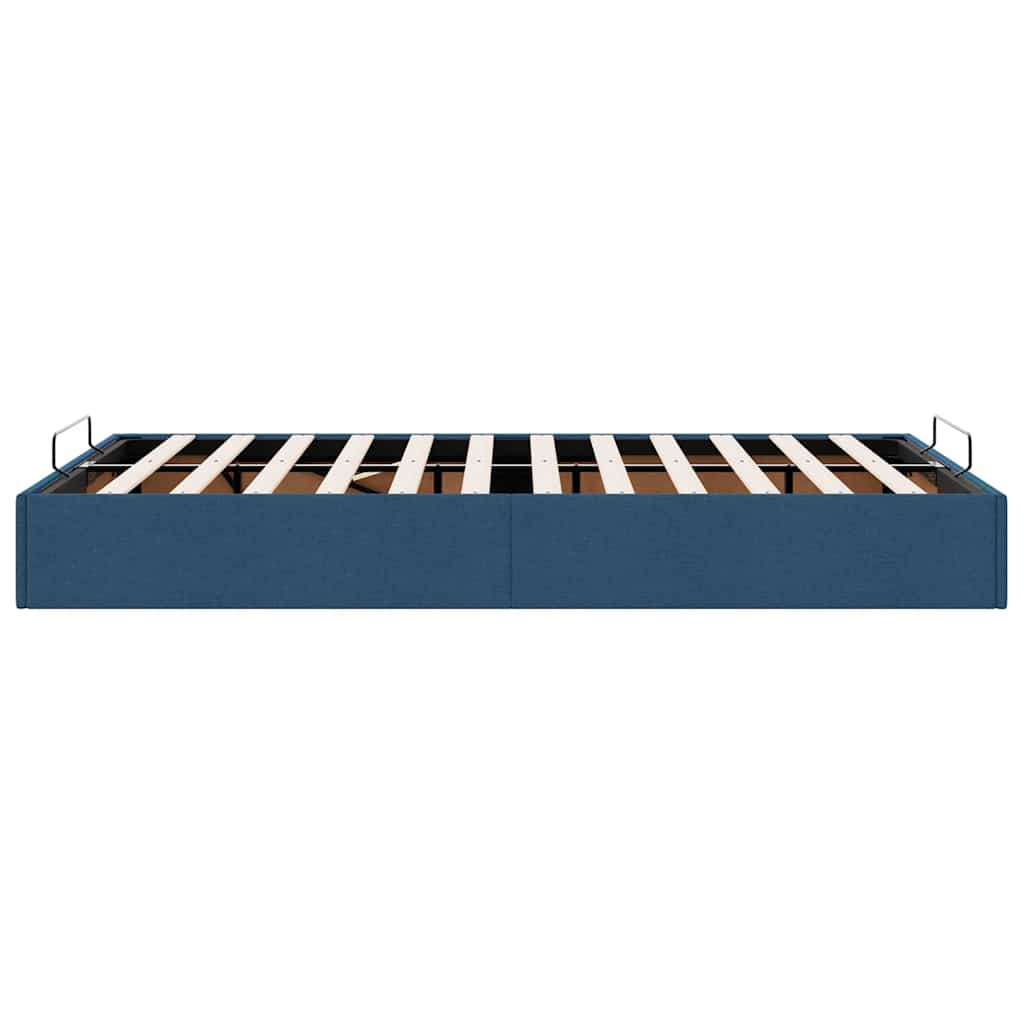 Struttura Letto Pouf senza Materasso Blu 120x200 cm in Tessuto