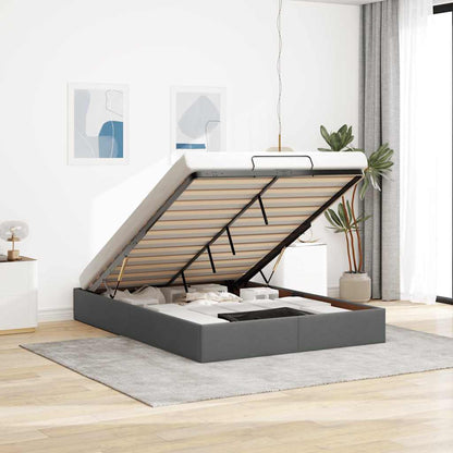 Struttura Letto Pouf senza Materasso 140x190 cm in Tessuto - homemem39